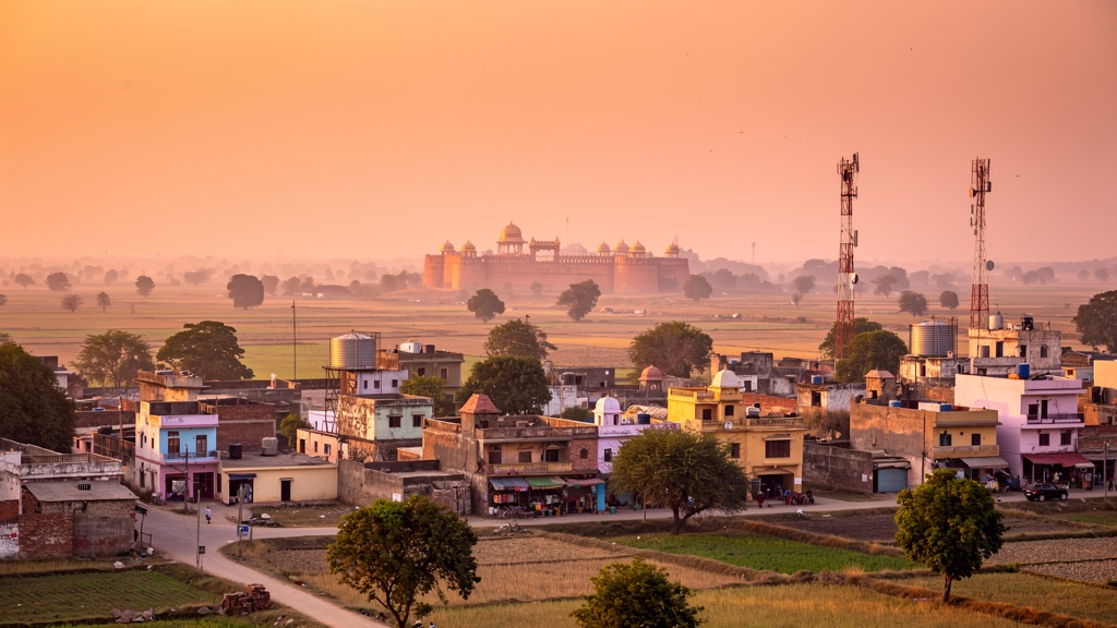 Faridkot skyline at golden hour